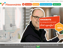 Tablet Screenshot of fliesenmaerkte.com